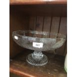 A cut glass bowl