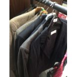 A collection of 10 various jackets, some unisex, various brands and sizes to include Luis Fabre