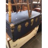 A vintage travel trunk