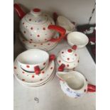 Polka dot tea set