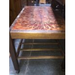 A retro tile top table