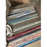 Box of LP records