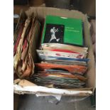 Box of singles 45s records