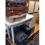 Six vintage and retro suitcases