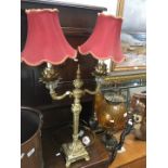 A reproduction ornate table lamp