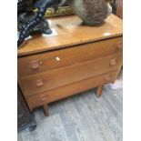 A retro chest of 3 drawers