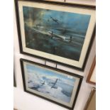 A pair of RAF prints after Robert Taylor, entitled "Duel of Eagles" and "The Dambusters", signed