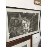 After Brian Thorpe, Barrowford signed print, lower right, glazed and framed.