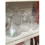 Glass decanters etc.