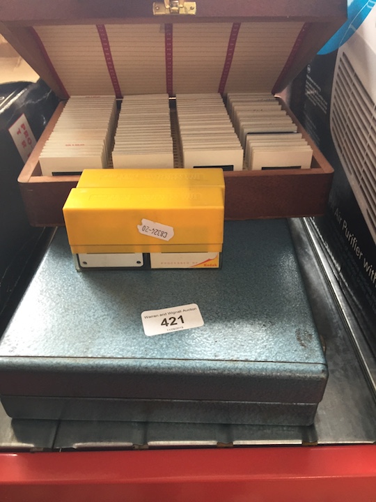 Two boxes of slides