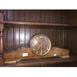 Art Deco walnut mantel clock