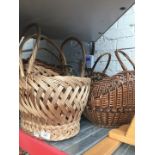 Collection of wicker baskets