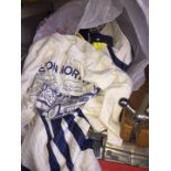 A bag of Preston North End football shirts