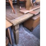 A pine dining table