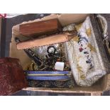 Box of costume jewellery etc.