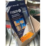 A box of Fisco Try and Mitre squares