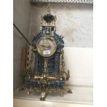 Ornamental metal clock with quartz movement - modern