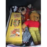 2 Pelham puppets, Rupert Bear and Minnie Mouse