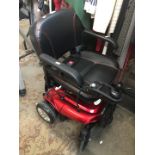 As new K-Chair mobility chair / scooter in black & red, with battery and charger, tested and working