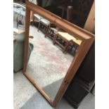 A pine framed mirror