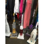 A group of 5 various vacuum cleaners and 2 floor steam mops to include Dyson DC14 Animal, Zanussi