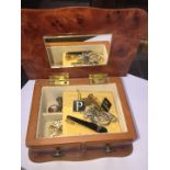 A jewellery box with contents