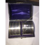 Pair boxed Sterling silver napkins