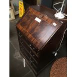 A reproduction mahogany bureau