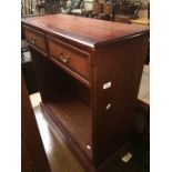 A mahogany reproduction 2 drawer bookcase cabinet
