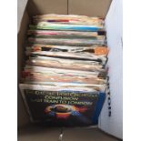 A box of single 45s records - mainly 1960s