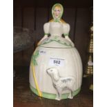 Ridgeways Pottery Little Bo -Peep biscuit jar