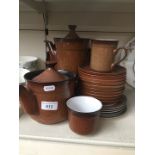 Brown Denby pottery