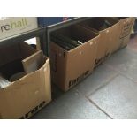 Four large boxes of pottery and misc items