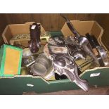 Box of various metalware