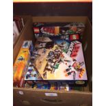 A box of Lego kits