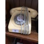 A vintage cream phone.