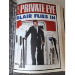 An album of Private Eye magazines