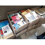 Seven boxes of books