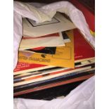 A bag of LPs and singles