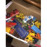 A box of collectable die-cast toys to include Corgi, Matchbox, Lesney, etc.