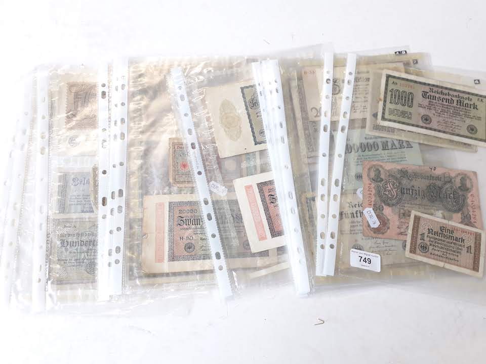 A collection of bank notes