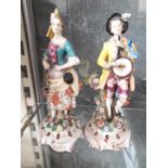 Pair small porcelain figures