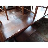 A Danish teak tile top table and 6 chairs