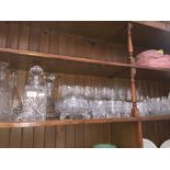 Glassware selection inc four decanters and some Edinburgh crystal