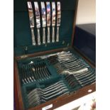 EPNS kings pattern cutlery in a canteen