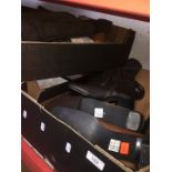 2 boxes of ladies boots and shoes