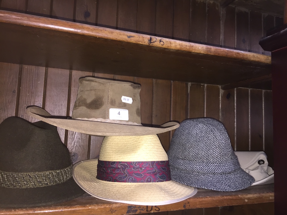 A collection of hats to include Dunn & Co, Christy's, etc.