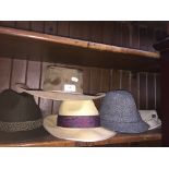 A collection of hats to include Dunn & Co, Christy's, etc.