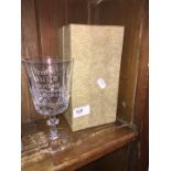 1972 Preston Guild Royal Brierley hand cut crystal goblet