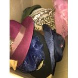 A box of ladies hats